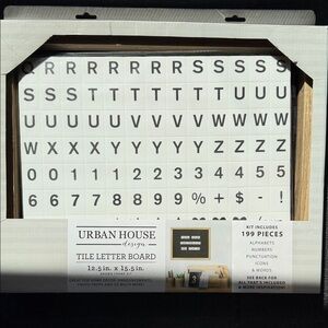 Black and White Tile Letter Board